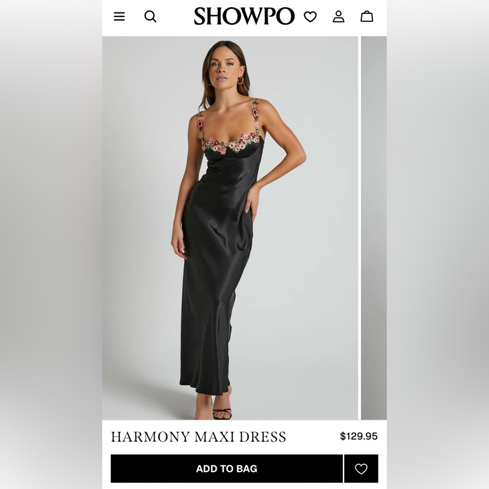 Showpo harmony maxi dress size 10 US